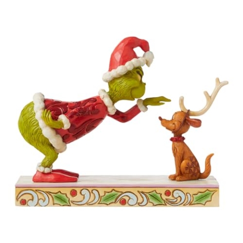 Enesco Jim Shore 6008889 The Grinch Grinch Patting Max Figur