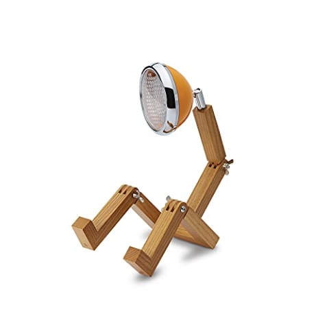 Piffany Mini Mr. Wattson LED-Tischlampe, elegantes und minimalistisches Design, hochwertige Legierung aus Eschenholz - MC Laren Orange