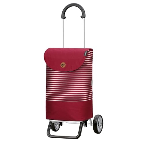 ANDERSEN Einkaufstrolley - Scala Shopper Plus Tilde rot 37 L einkaufen, hochwertig, modern, Aluminium, klappbar, leicht, Räder abnehmbar