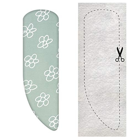 Set | Bügeltischbezug Asymmetrisch mit Unterlage (Farbe Grün) (A-XL, Molton)