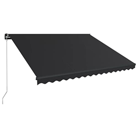 vidaXL Markise Einziehbar Handbetrieben Gelenkarmmarkise Balkonmarkise Sonnenschutz Sichtschutz Terrasse Balkon 450x300cm Anthrazit
