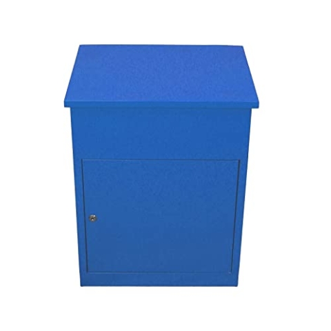 Paketkasten Paketbriefkasten Briefkasten für Pakete Briefkasten mit Paketfach Paketbox Postbox Paket-Dropbox Paketstation für zuhause Paket-Standbriefkasten Paket-Briefkasten abschließbar Blau