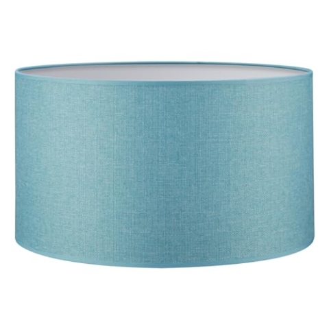 Home Sweet Home Moderner Lampenschirm Canvas | Zylinder |40/40/22cm | Benzinblau | Stoff-Lampenschirm aus Baumwolle | für E27 Lampenfassung | RoHS-geprüft | für Stehleuchte