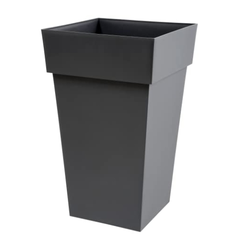 EDA Carré Haut TOSCANE Blumentopf, Kunststoff, anthrazit, Hauteur 65 cm