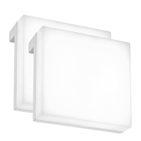 BRILONER - 2er Set LED Spiegelleuchte Bad 2 in 1 Montage, IP44 Spritzwasserschutz, 4.000K neutralweiß, Badezimmerlampe, Spiegellampe klemmbar, Lampe Badezimmer, Spiegelbeleuchtung, 8x8x3,5 cm, Weiß