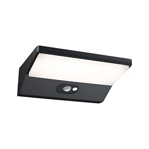Paulmann 94335 LED Außenleuchte Solar Außenwandleuchte IP44 incl. 1x3,4 Watt Dunkelgrau Außenlampe Aluminium 3000 K