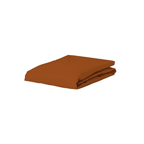 Essenza Spannbettlaken The Perfect Organic Jersey Leather Brown, 90-100 x 200-220 cm, 95% Bio-Baumwolle Perkal (GOTS), 5% Elasthan, Uni