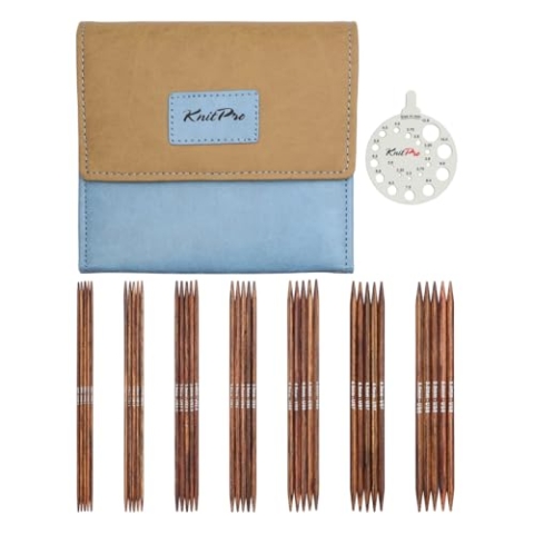 KnitPro 31287 Ginger Sockennadel, Holz, braun, 15 cm