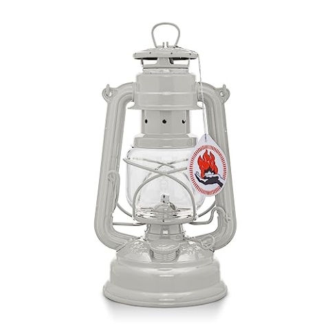 Feuerhand Sturmlaterne Baby Special 276 - Made in Germany seit 1893 - Petroleumlampe aus pulverbeschichtetem Stahl und bruchsicherem Glas - Soft-Beige