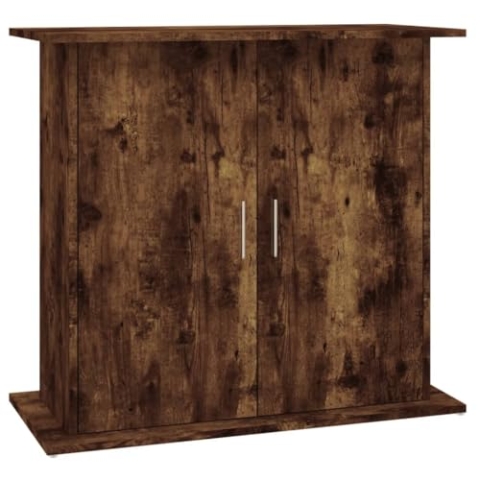 vidaXL Aquariumständer, Aquarium Unterschrank mit viel Stauraum, Aquarium Tisch mit Stabiler Oberplatte, Aquariumschrank Aquarium Halter, Räuchereiche Holzwerkstoff