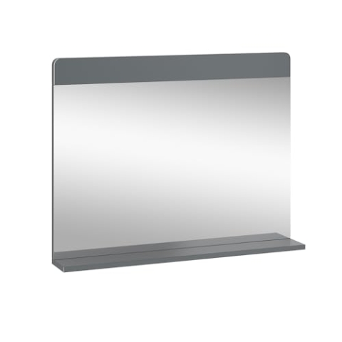 Vicco Badezimmerspiegel Izan, Badspiegel, Grau, 80.1 x 62 cm