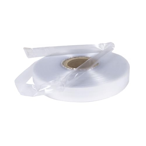 Kortpack Transparente Schmale Schlauchfolie 4cm Breit x 500m Lang - 50my Dicke - Hochwertige Beutelfolie - Ideal für Saubere und Trockene Aufbewahrung