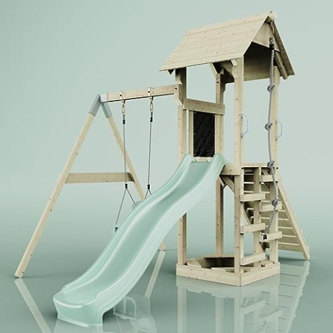 Rebo Spielturm Göteborg (Babyschaukel, Mintgrün)
