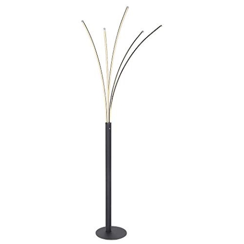 Globo Bizzy LED Stehleuchte schwarz matt mit Touchdimmer 56x60x187cm