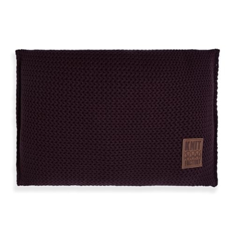 KNIT FACTORY - Maxx Kissen - Aubergine - 60x40 cm