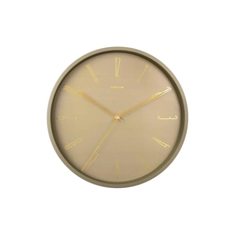 [DL] Wall Clock Belle Numbers Metal Moss Green -