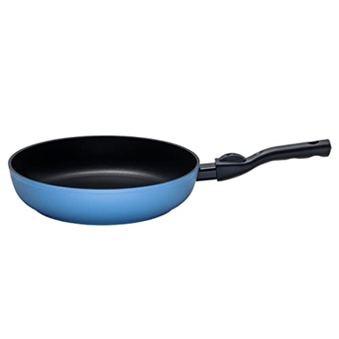 Kelomat, 3529-328, Hochraum-Bratpfanne, BLUE CLICK, 28 cm Durchmesser, rund, ThermoStabilboden, abnehmbarer Griff, Qualitäts-Antihaft-Versiegelung, LBH 49 x 28.8 x 8.5 cm, 1,48kg