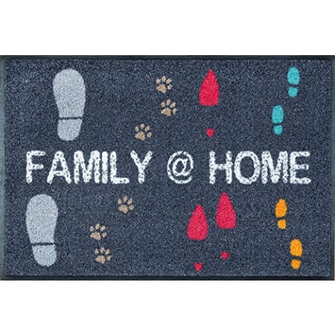 wash+dry Fußmatte, Family @ Home 50x75 cm, innen und außen, waschbar