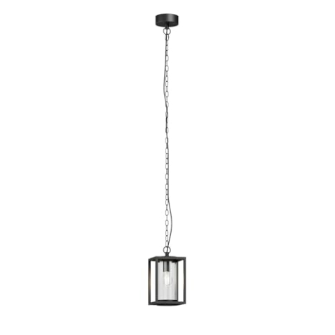 Lucande Außenleuchte Ferda (spritzwassergeschützt (Modern) in Schwarz aus Aluminium (1 flammig, E27) - Pendelleuchte außen