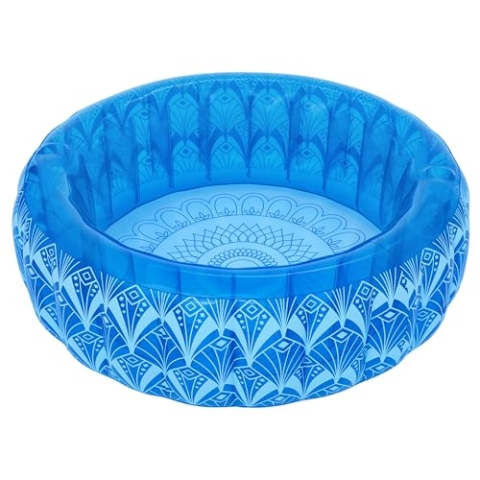 Bestway Family Pool Bohème, Ø 168 x 53 cm, 401 Liter, PVC, I-Beam-Konstruktion, Böhmisches Design, 2 Getränkehalter, Extrabreite Seitenwände, Schnellverschlussventil, Ab 6 Jahren