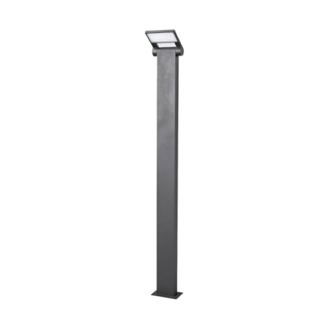 Lucande LED Außenleuchte Marius (spritzwassergeschützt (Modern) in Schwarz aus Aluminium (1 flammig,) - Wegeleuchte Pollerleuchte Wegelampe Sockelleuchte