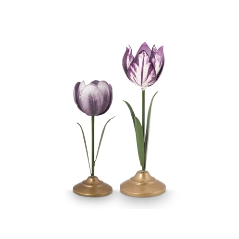 PIP STUDIO Metal Lilac Kerzenständer Set2