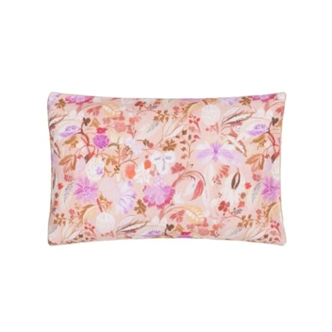 Designers Guild Giradon Kissenbezug aus bedrucktem Baumwoll-Satin, 50 x 75 cm, Hellrosa