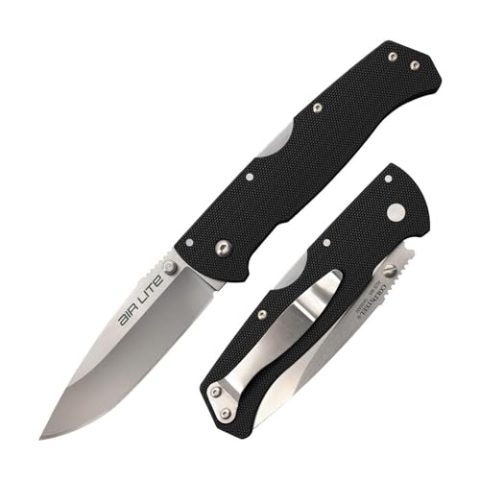 Cold Steel Air Lite Drop Point Lockback, schwarz, Tek Boyut