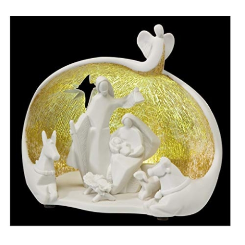 Goebel Nadal Figur Enchanted Night mit LED Beleuchtung, aus hochwertigem Polyresin, Länge 20 cm × Höhe 17 cm, 20-000-81-1