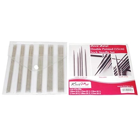 KnitPro - Nova Metal (15 cm, 2,00-4,00 mm) Doppelspitznadel -Set - 1 Einheit