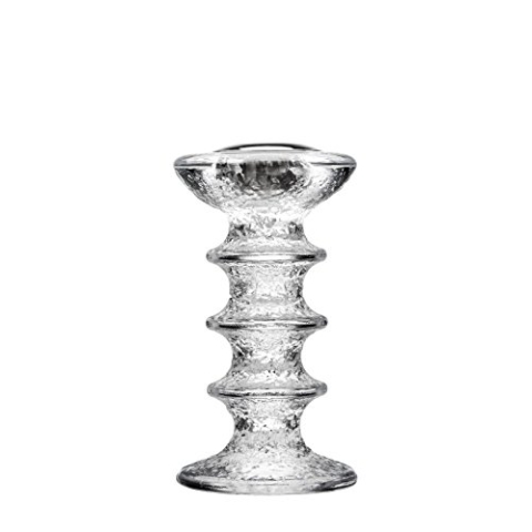 Iittala Festivo Kerzenständer, Glas, Silber Klar, 5 x 5 x 15 cm