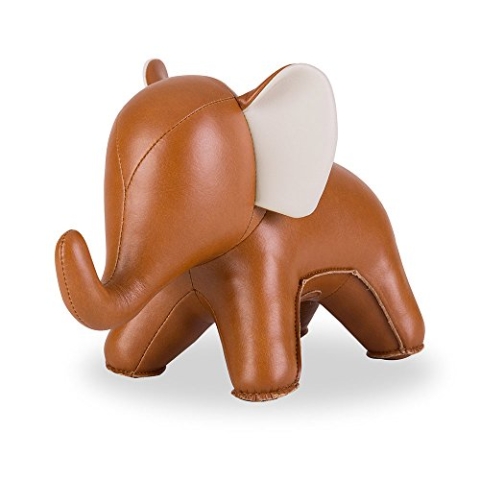 Züny - Buchstütze - Elefant Abby - braun/weiß - 1 kg