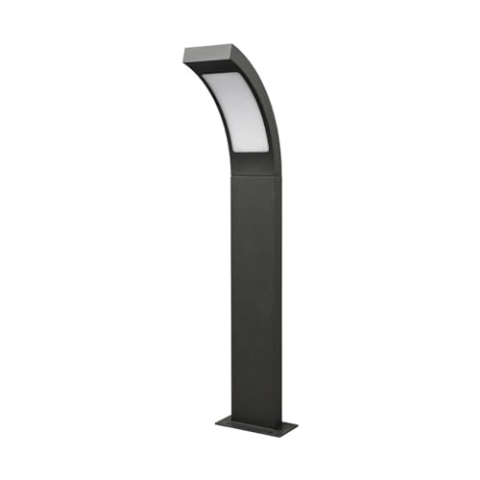 Lucande LED Außenleuchte Juvia (spritzwassergeschützt (Modern) in Schwarz aus Aluminium (1 flammig,) - Wegeleuchte Pollerleuchte Wegelampe Sockelleuchte