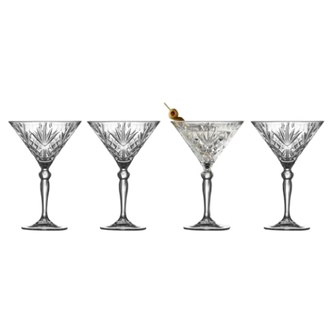 Lyngby Glas Krystal Melodia Cocktailglas, Trinkglas, 21 cl, 4 Stck.