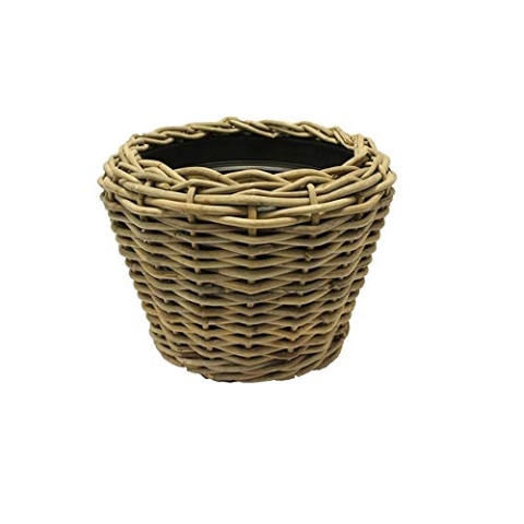 Van der Leeden Drypot® Pflanzkübel Rattan grau, D57 x H43 cm