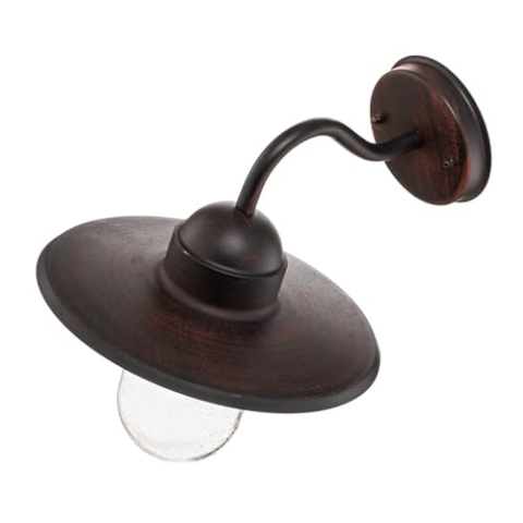 Lindby Wandleuchte außen Filip (spritzwassergeschützt (Modern) in Braun aus Metall (1 flammig, E27) - Außenwandleuchten Wandlampe Led Außenlampe Outdoor für Außenwand/Hauswand Haus