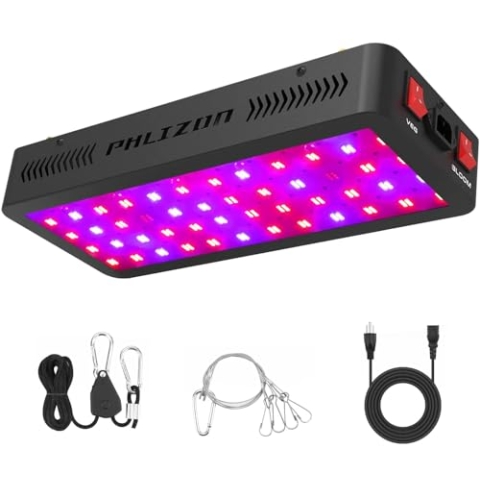 Phlizon 1200W Led Grow Light Led Wachstumslicht mit Samsung SMD LEDs Vollspektrum Pflanzenlicht Doppelschalter Wachstums LED für Zimmerpflanzen Gemüse und Blumen