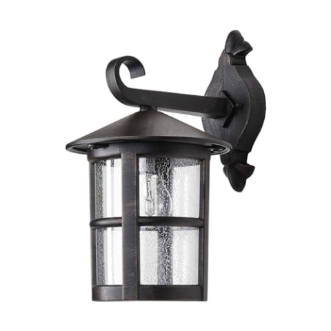 Lindby Wandleuchte außen Florentine (spritzwassergeschützt (Modern) in Transparent aus Aluminium (1 flammig, E27) - Außenwandleuchten Wandlampe Led Außenlampe Outdoor für