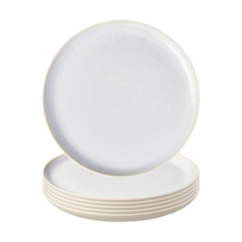 Villeroy & Boch like. by Crafted Cotton Frühstücksteller 6er Set, 21 cm, Kleiner Teller mit Reaktivglasur, Premium Porzellan, Beige, 19-5183-2640