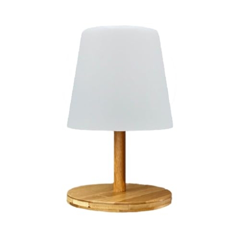Kabellose dimmbare LED-Tischlampe H25CM STANDY MINI WOOD