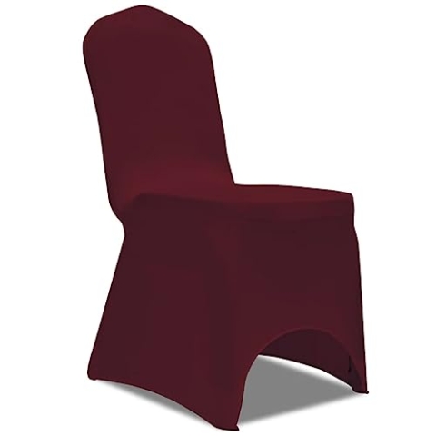 vidaXL 50 x Stuhlhusse Stretchhusse Bordeaux