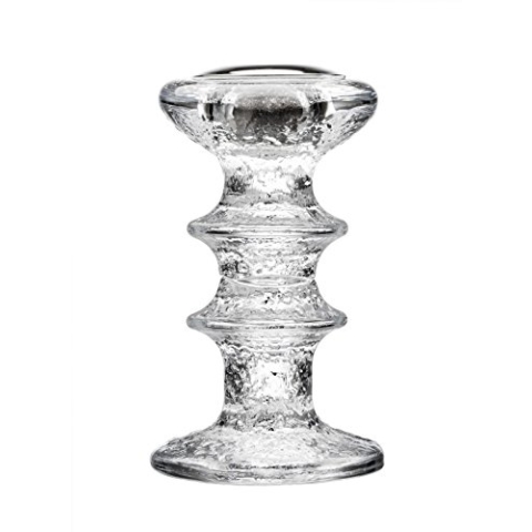 Iittala Festivo Kerzenständer, Glas, Silber Klar, 5 x 5 x 12 cm