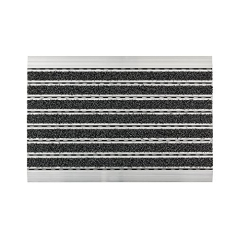 Astra Fußmatten – anthrazit – Aluminiumrahmen – sehr robust – feiner oder grober Struktur – Türmatte – Matte – Sauberlauf – 60 x 40 x 1 cm…