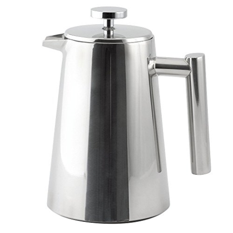 Weis 18010 Pressfilterkanne, Edelstahl thermoisoliert groß 1 L, Silber, small