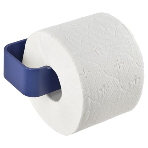 Zone Denmark Ume Toilettenpapierhalter - Klopapierhalter im Schlichten Design - Klorollenhalter 1 Stück - Inkl. Schrauben und Dübel - aus Aluminium - 16,4 x 7,6 x 4 cm - Indigoblau
