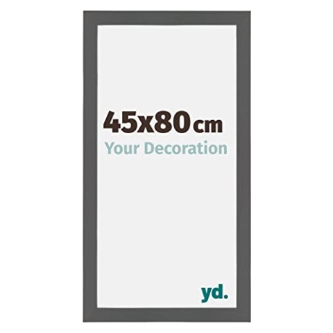 yd. Your Decoration - Bilderrahmen 45x80 cm - Antrazit - Billderrahmen aus MDF mit Acrylglas - Antireflex - 45x80 Rahmen - Mura
