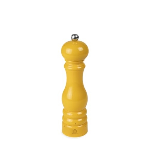 PEUGEOT - Pfeffermühle Paris u'Select 22 cm - ParisRama - 6 voreingestellte Mahlgrade - Aus PEFC-zertifiziertem Holz - Französiches Know-How - Safrangelb lackiert