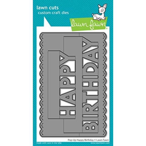 Lawn Fawn, Lawn cuts/Stanzschablone, pop-up Happy Birthday
