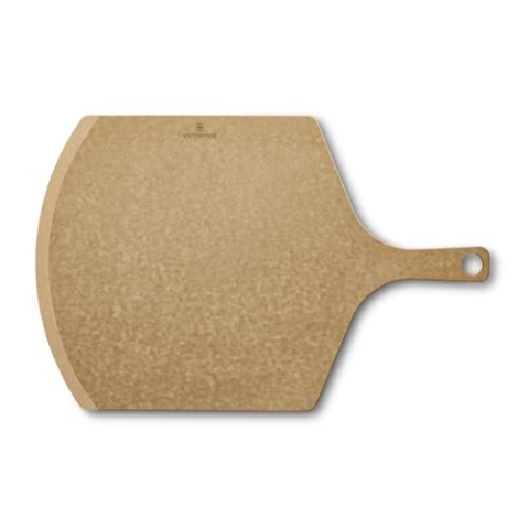 Victorinox Pizzaschieber, Schneidebrett, Pizzaschaufel mit Griff, Gross (53.4 x 35.6 x 0.5), Klingenschonend, Spülmaschinengeeignet, Braun