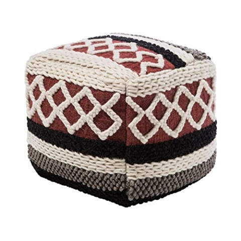 Beliani Pouf Sitzpouf Ottomane bunt Boho Sagar
